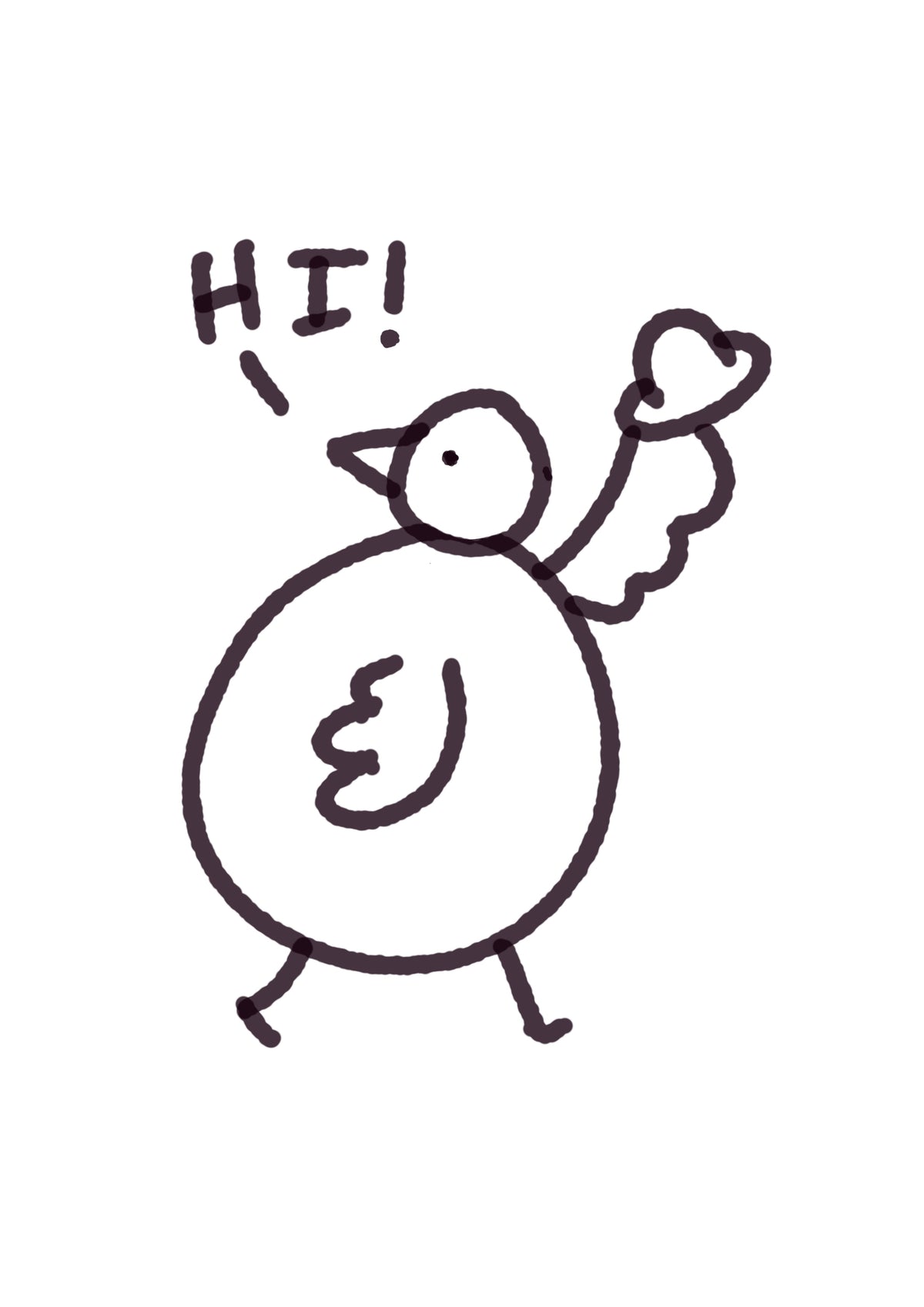 Bird Says Hi 8 x 10” Wall Art Print